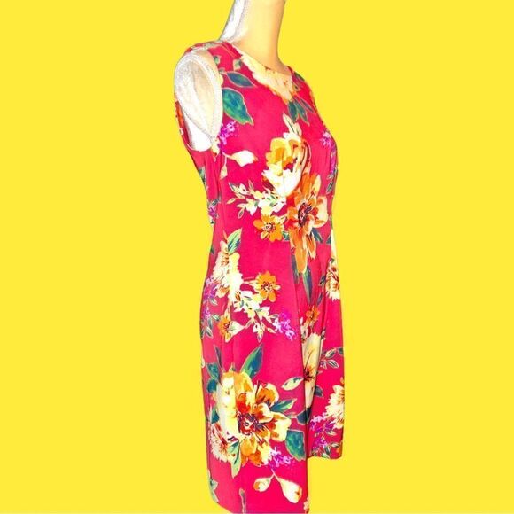 Alyx beautiful red sheath with tropical floral design! New - Picture 3 of 7